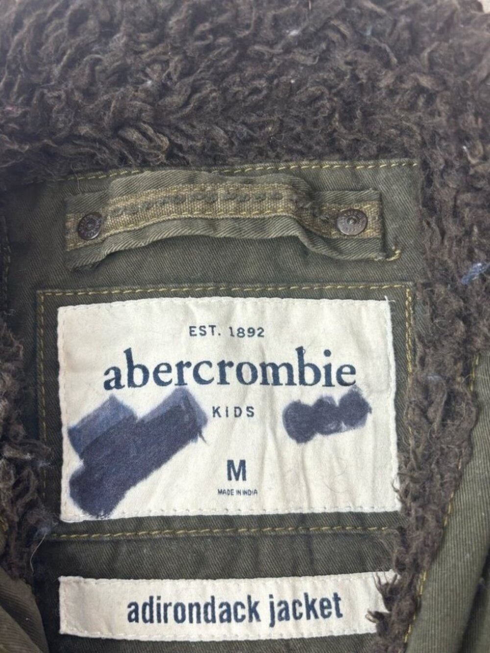 Abercrombie Kids M ADIRONDACK Olive Army Gorpcore Jacket - Picture 8 of 8